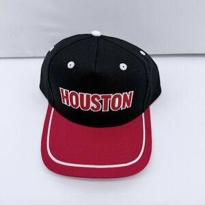 Bud Light Houston Texans Snapback Hat Black Red Mens Embroidered Baseball Cap